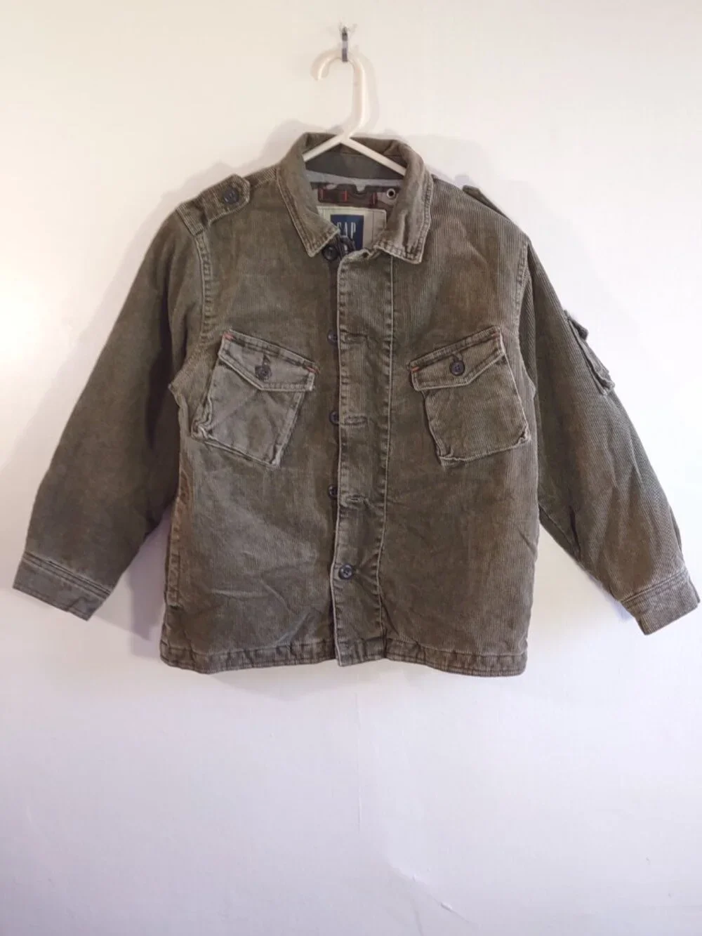 Vintage GAP Corduroy Chore Jacket Insulated Kid Medium (8-10) Utility Barn